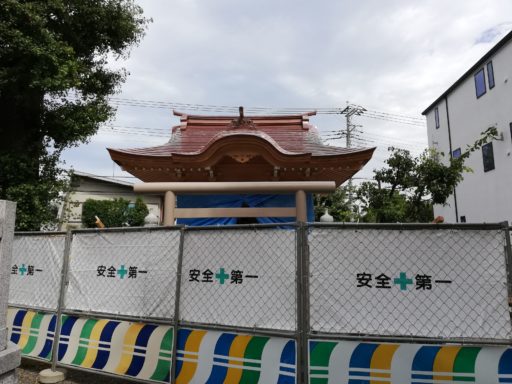長島香取神社　境内社　諏訪神社（建造中）