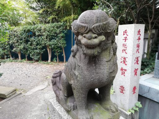 東墨田白髭神社の狛犬(左)
