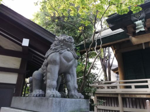 第六天 榊神社　拝殿前の狛犬
