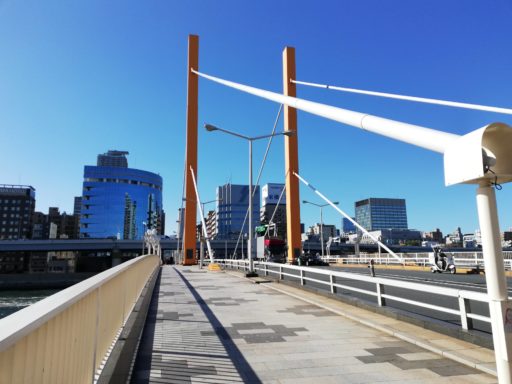 隅田川に掛かる新大橋