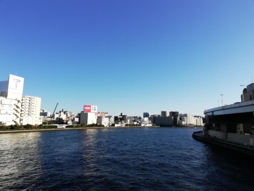 新大橋から隅田川を望む