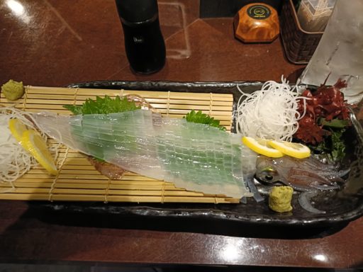 呼子のイカ活き造り